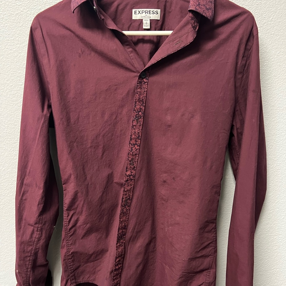 Express Floral Dress Shirt